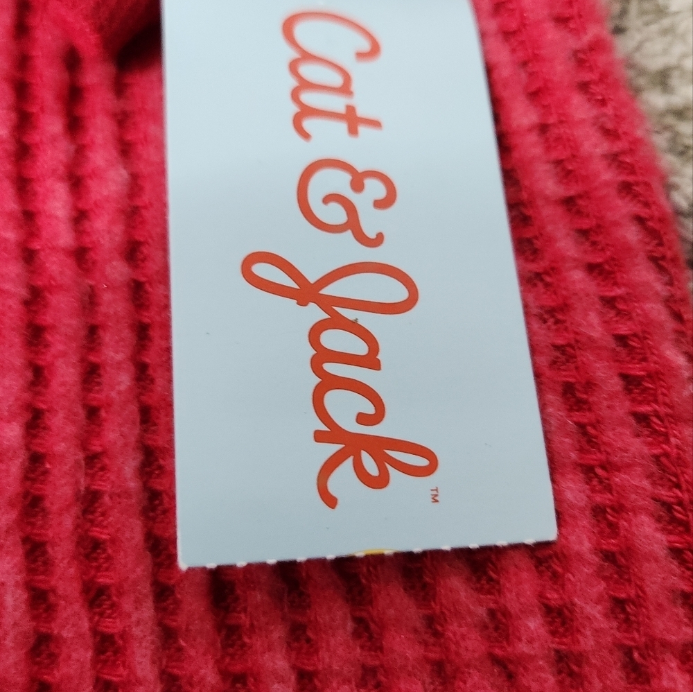 Toddler Boys' Thermal Hooded Pullover Sweatshirt - Cat & Jack Red 2T - Picture 5 of 13